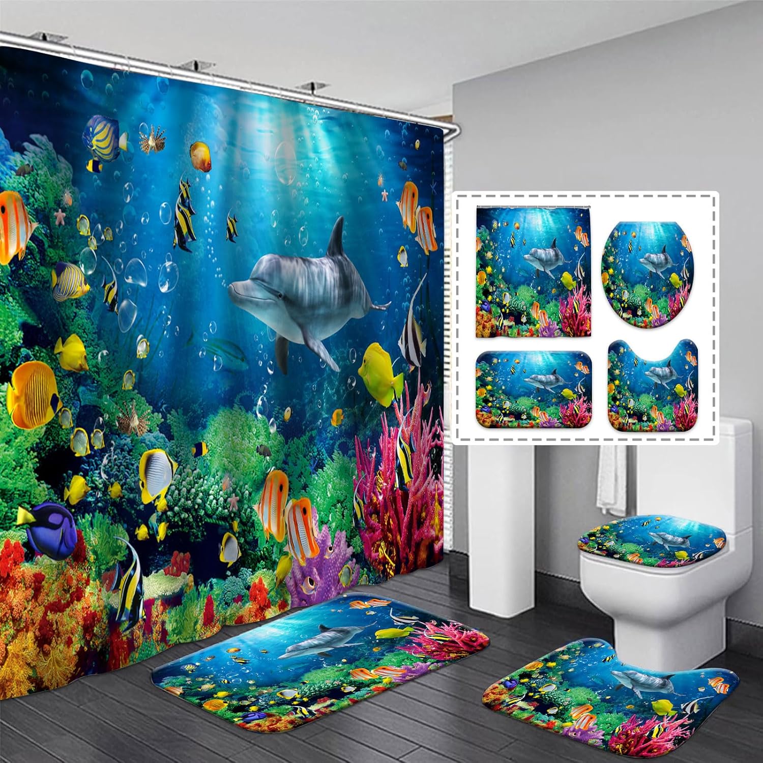 Kids Bath Set Blue Ocean