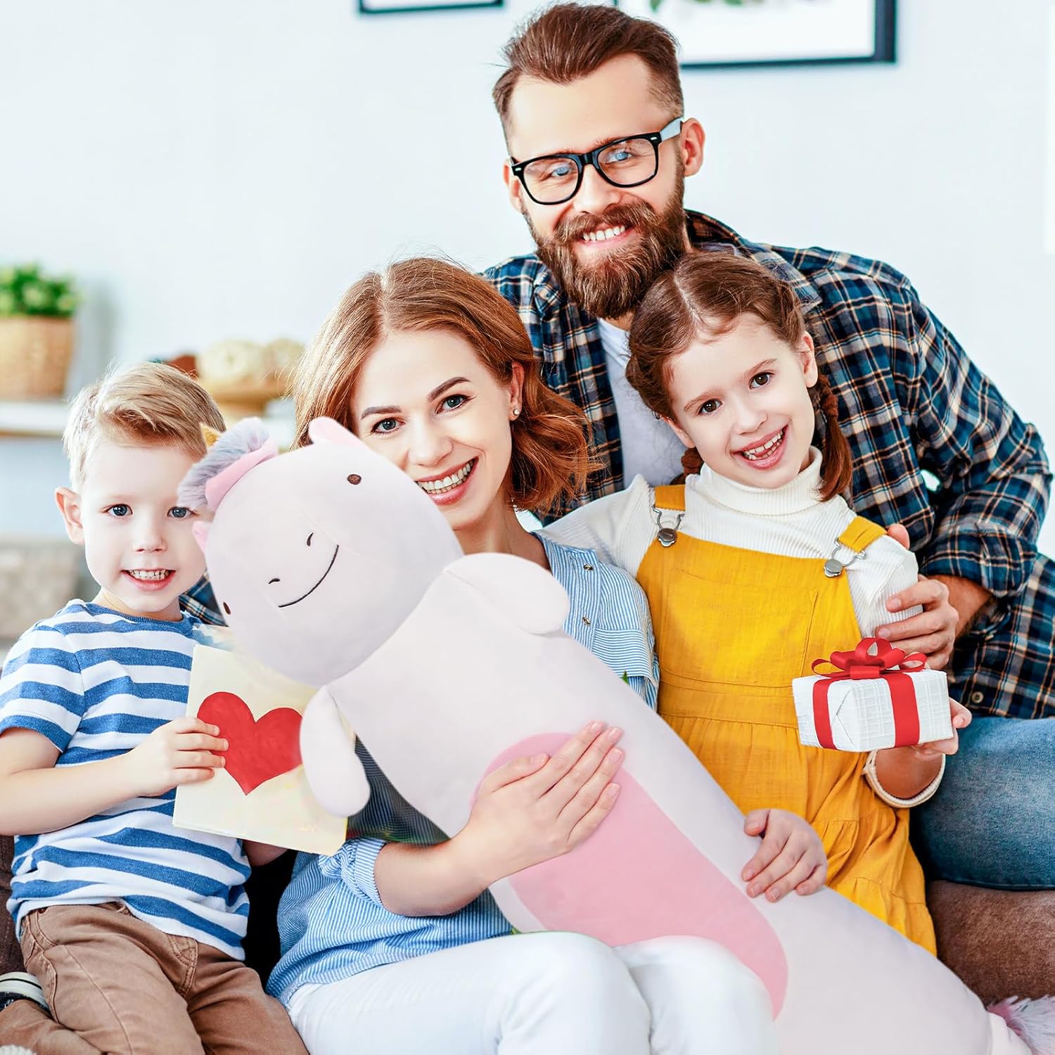 Perfect for Kids Rainbow Unicorn Plush Body Pillow