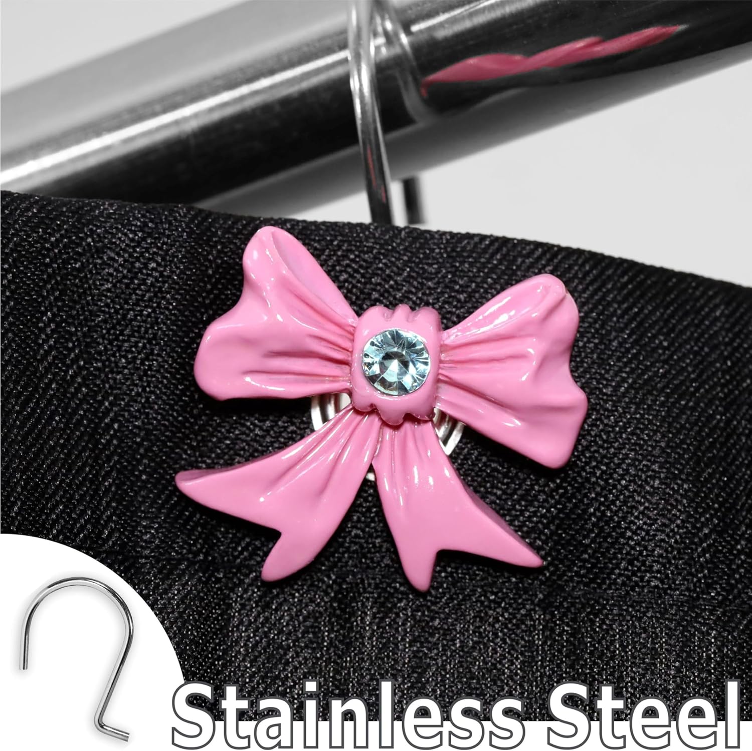 Cute Bow Knot shower curtain hooks - Popkozzi