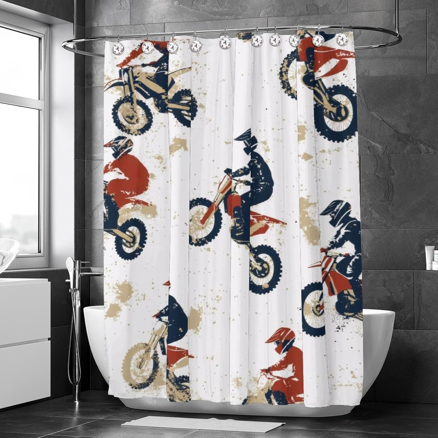 Ultimate Motor Cross Boys Shower Curtain Set