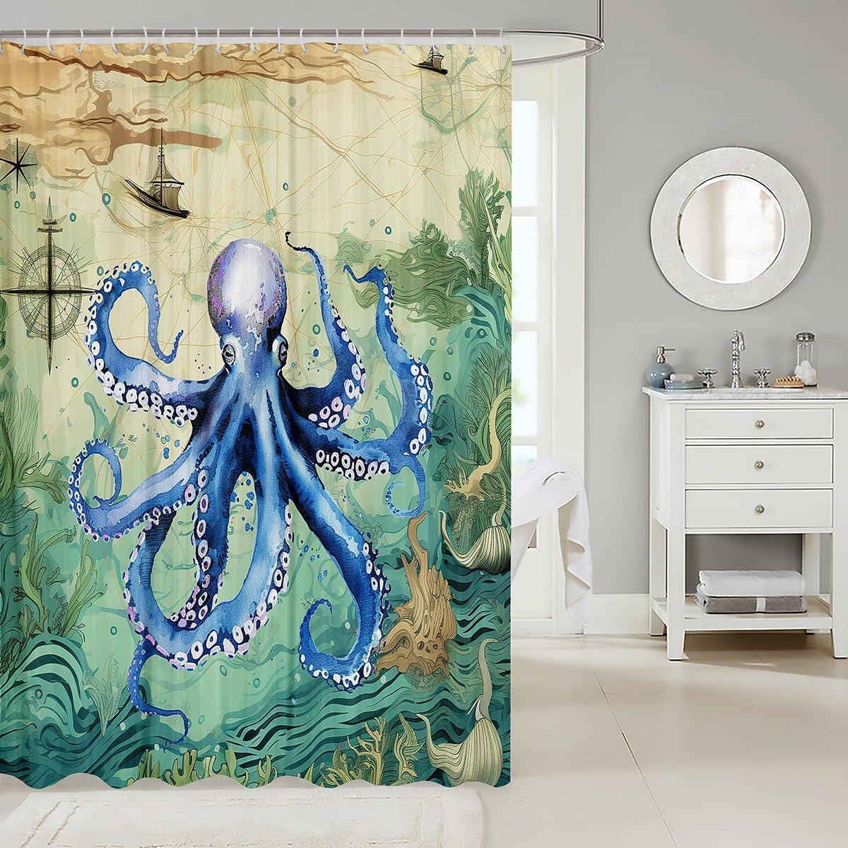 Feelyou Octopus Print 72x72