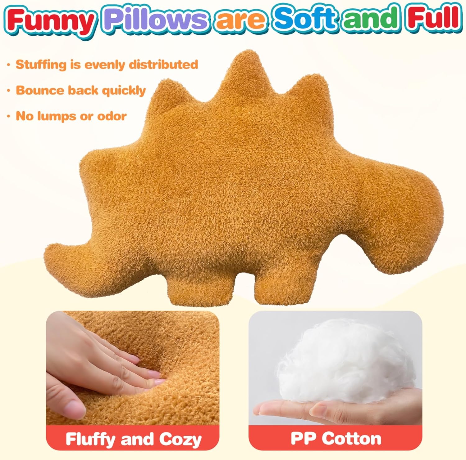 Stegosaurus Dino Nuggets Pillow