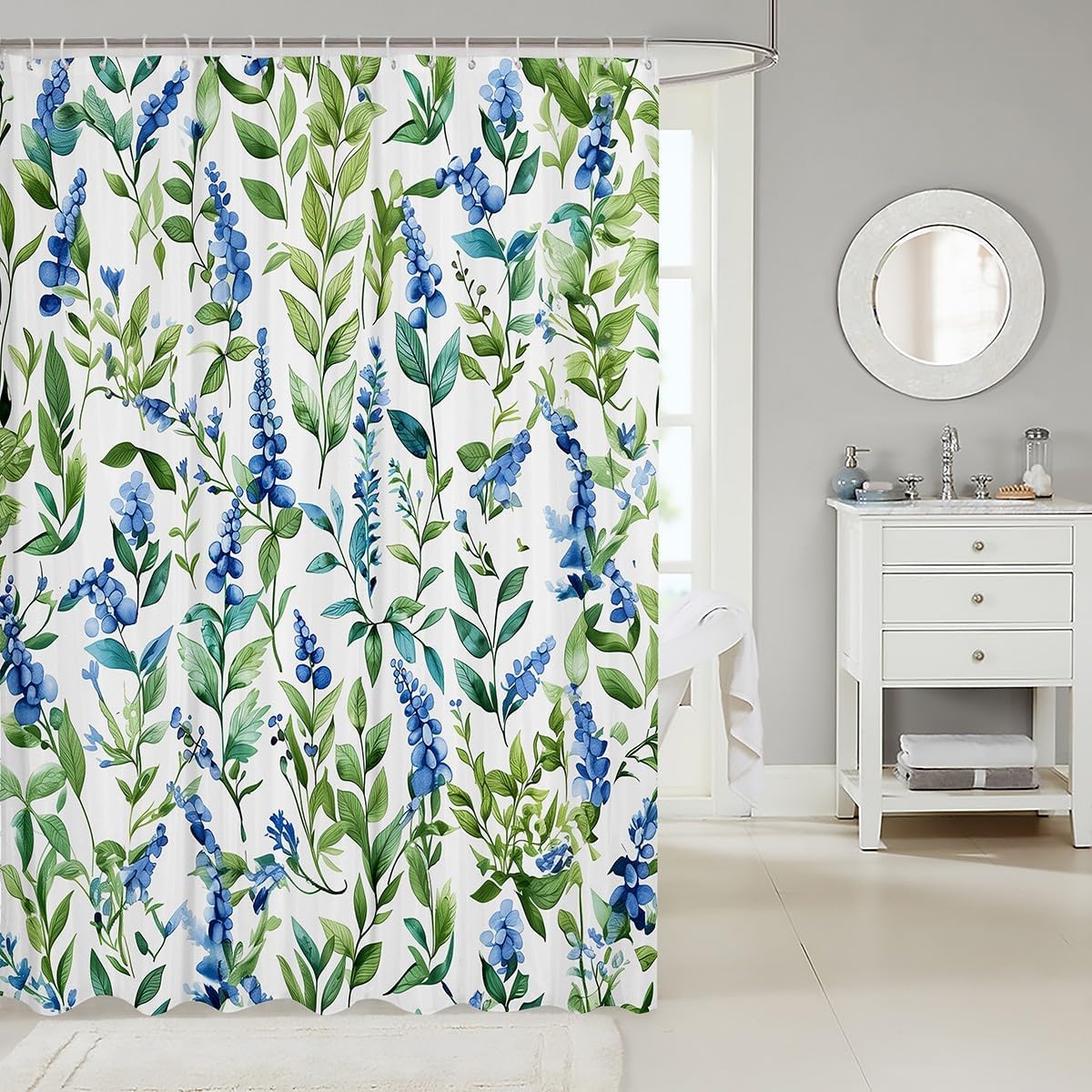 Feelyou Campanula Bath Curtain 72x72 - Fun Design - Perfect for Home Bathroom