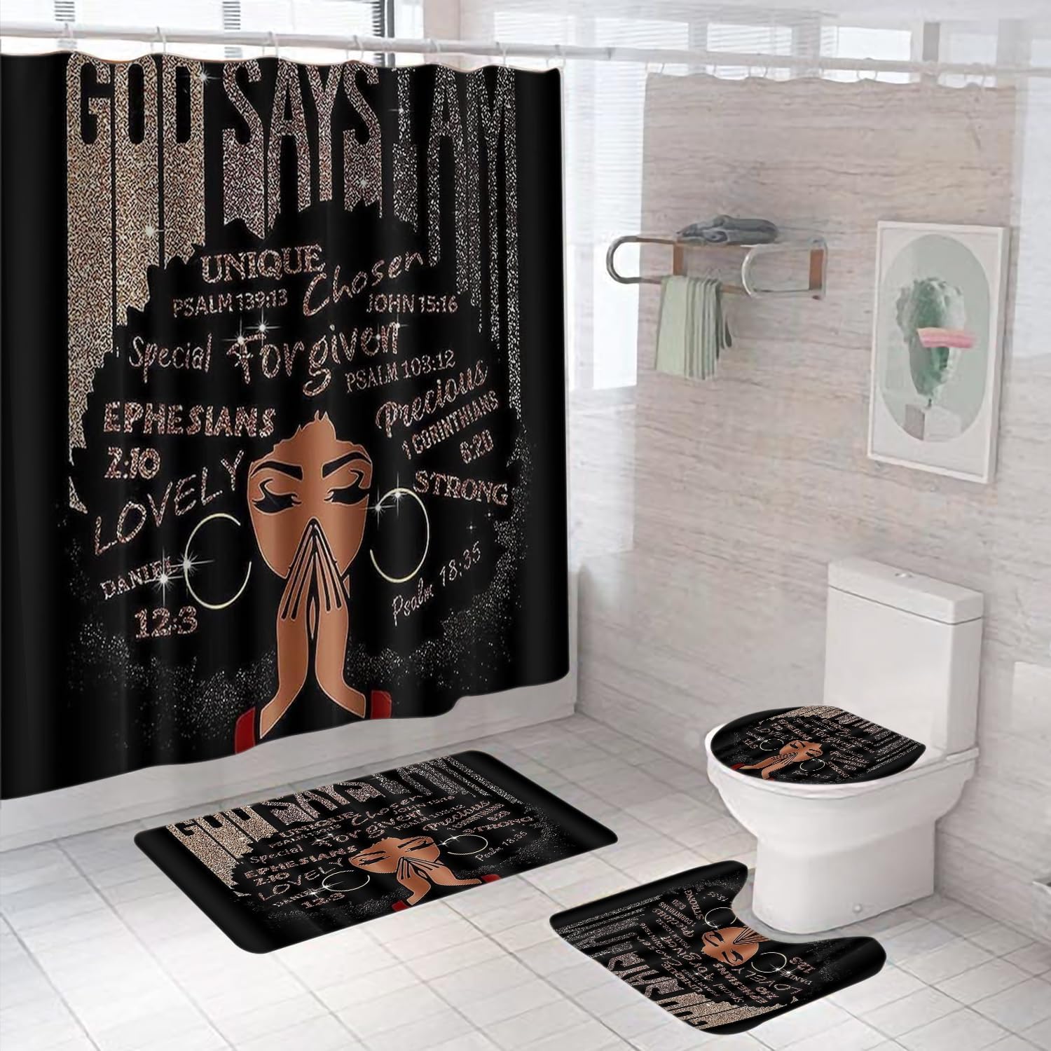 Black Trackback bathroom set