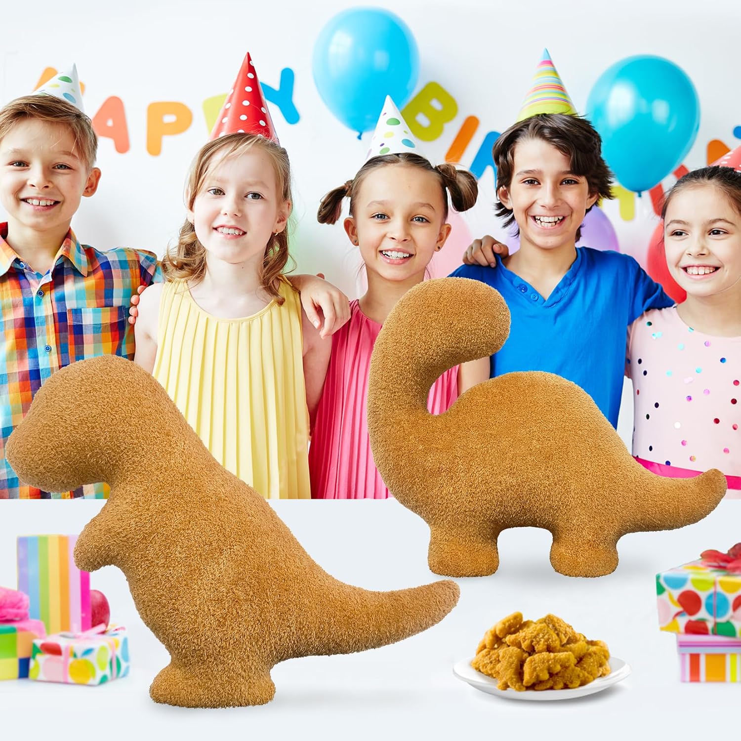 Andywoo Dino Nuggets Pillow Plush Dumb Isnt Cool