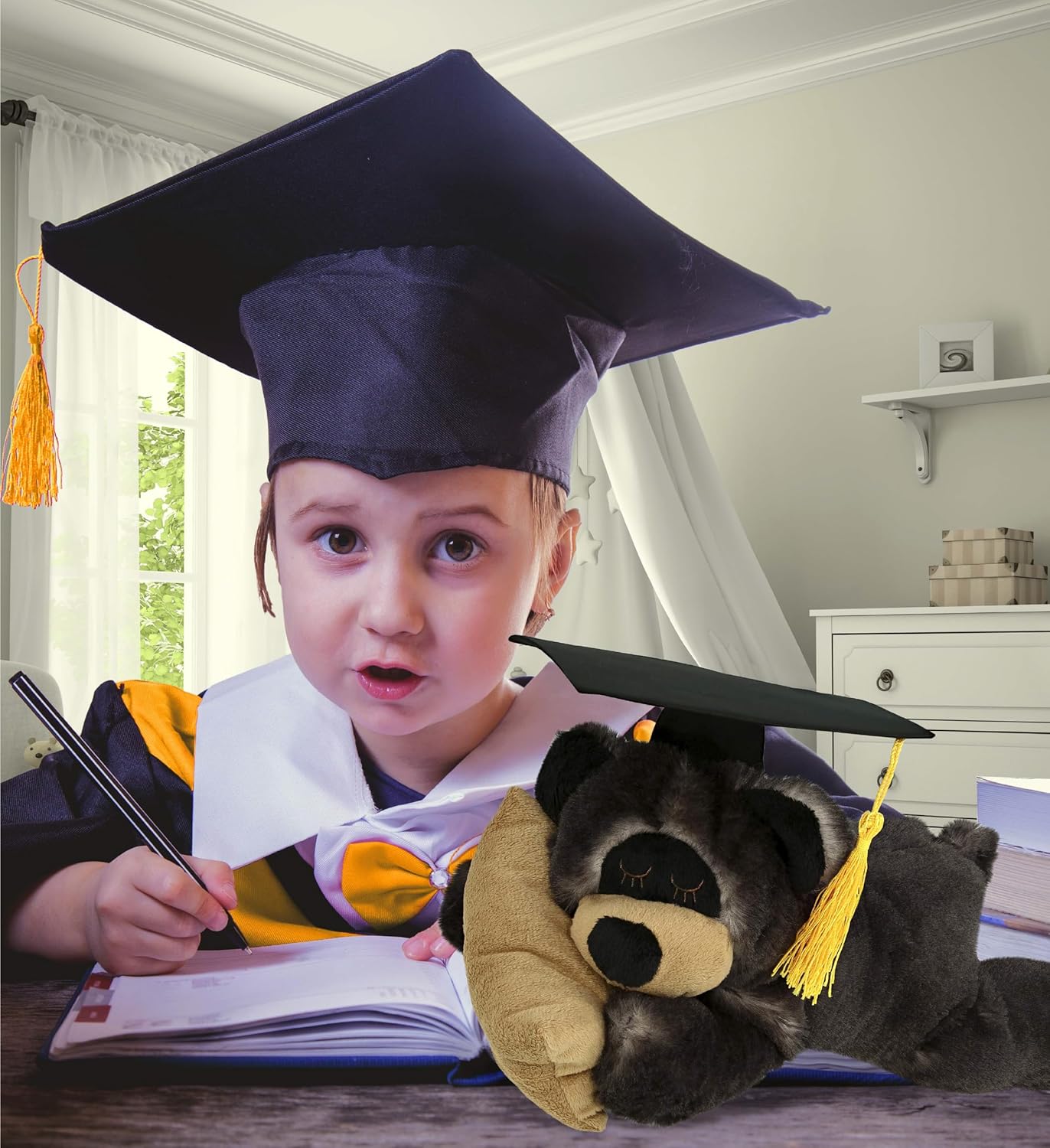 DolliBu Graduation Plush Bear with Pillow