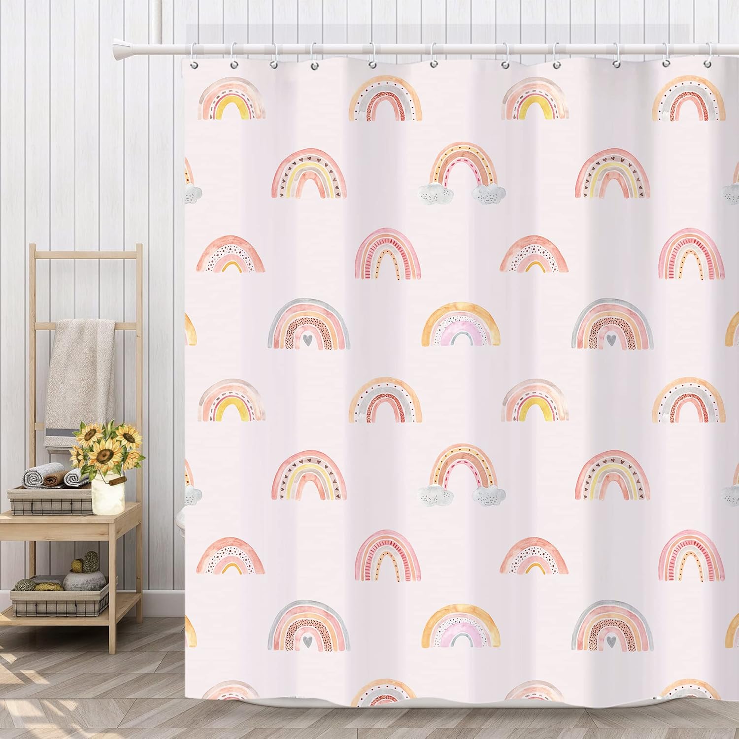 Miyotaa Rainbow shower curtain set