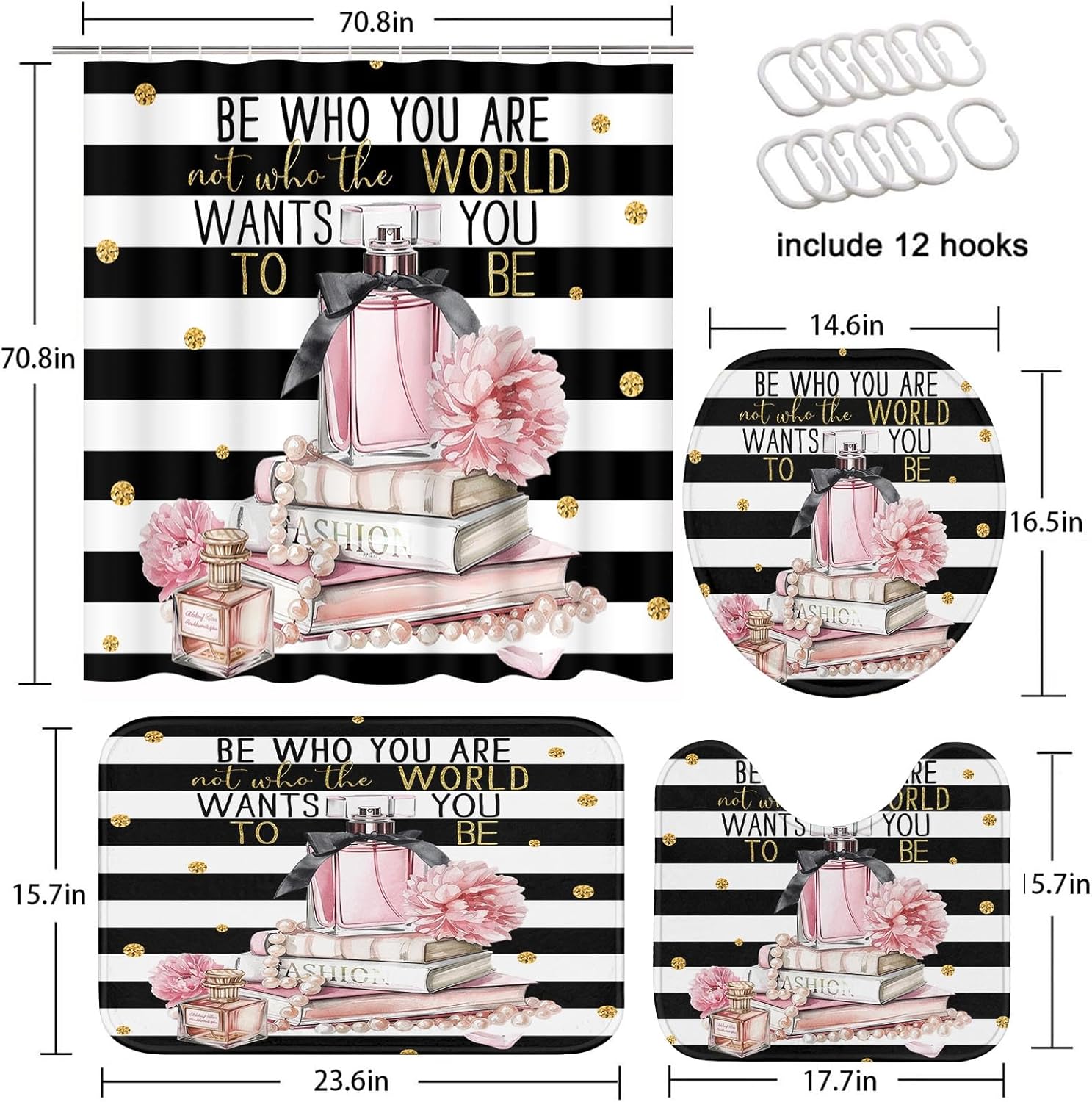 Arttown Pink Bathroom Set Peaceful Wash with Style