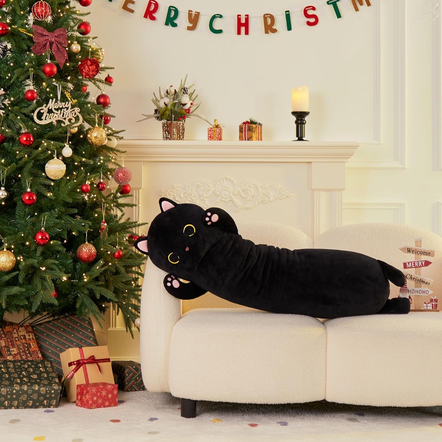 Big Cat Pillow Long Plush Body