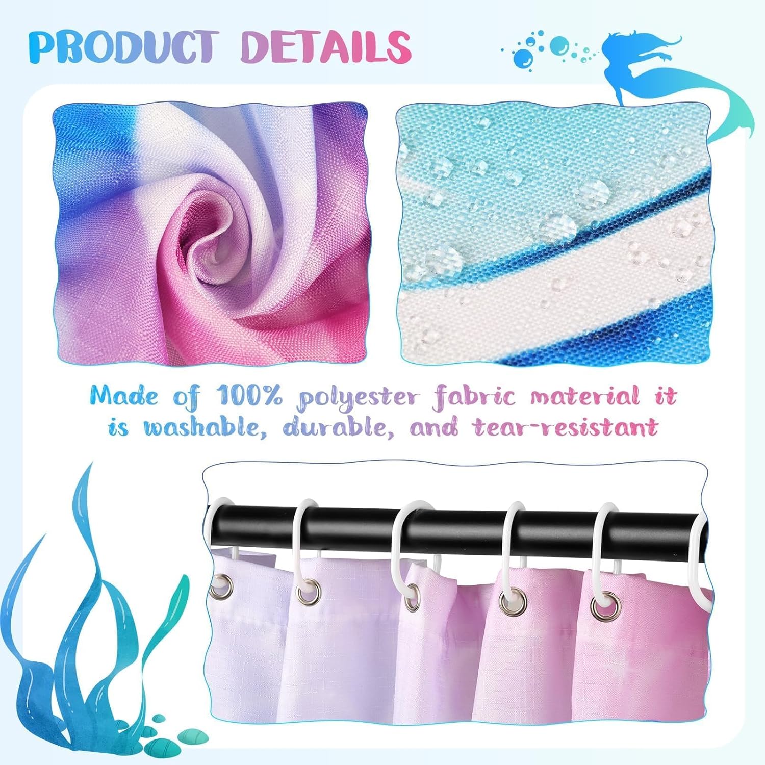 MelonBoat Mermaid Shower Curtain