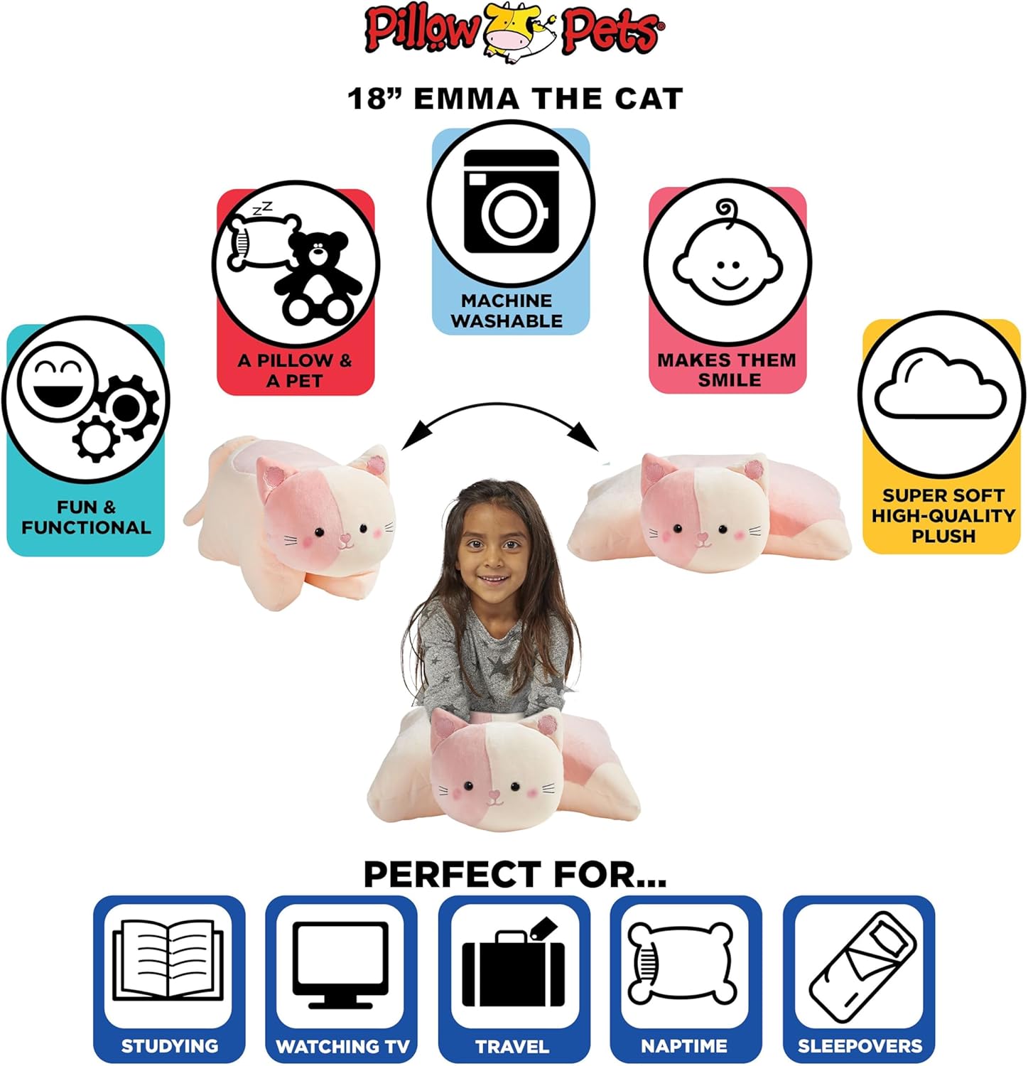 Pillow Pets Emma The CAT Puff 1