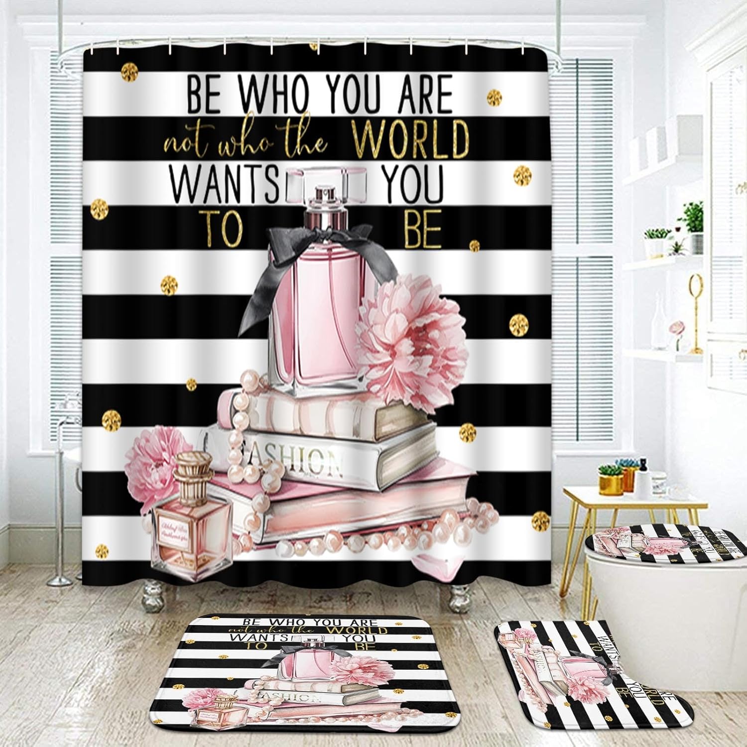 Arttown Pink Bathroom Set Peaceful Wash with Style