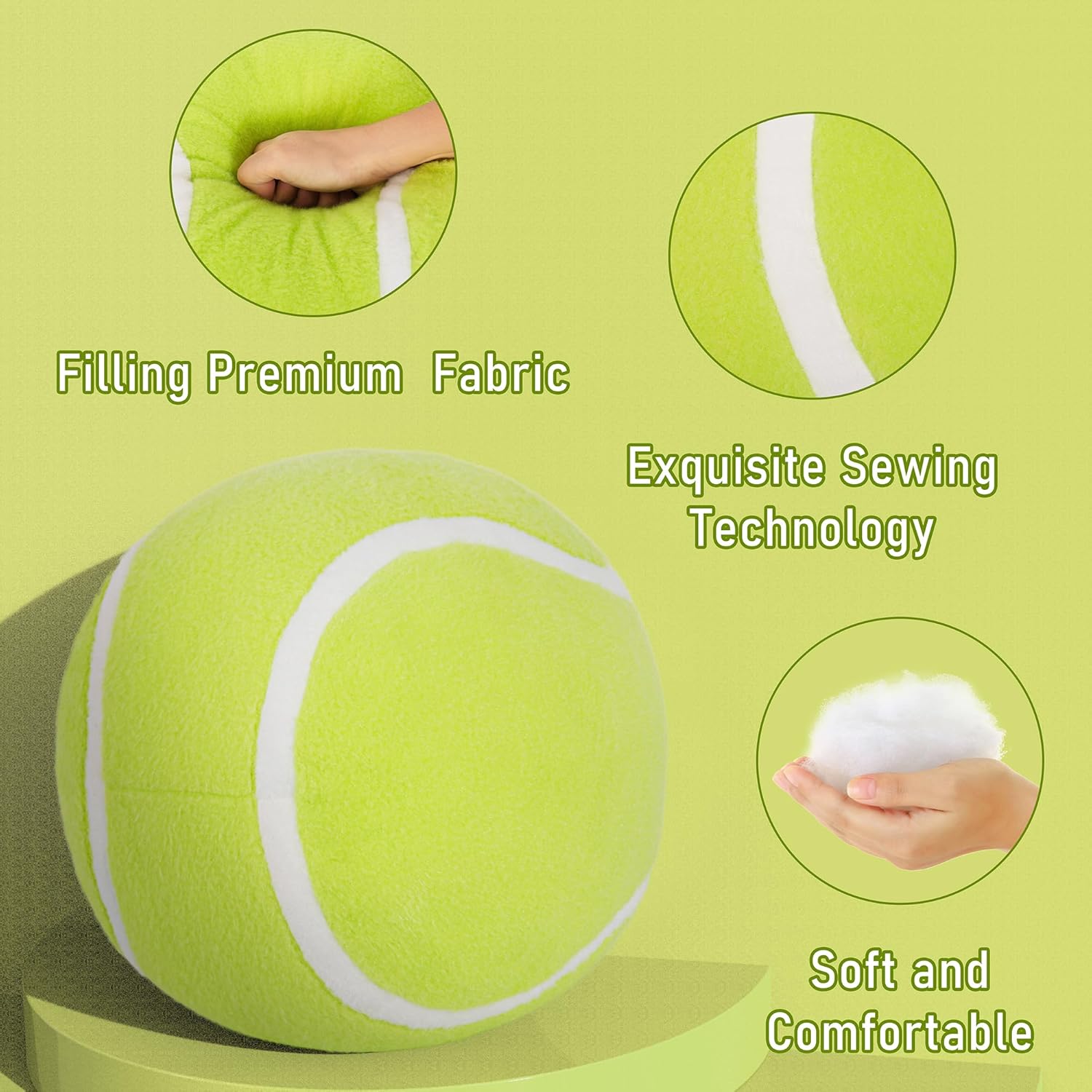 Perfect Tennis Ball Plush Toy for Kids