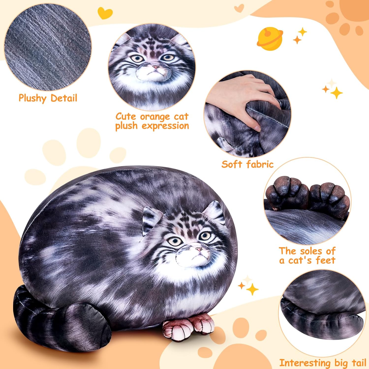 Achwishap Cat Plush Soft Tutus Sturdy Stuffed Animal for Kids Adults