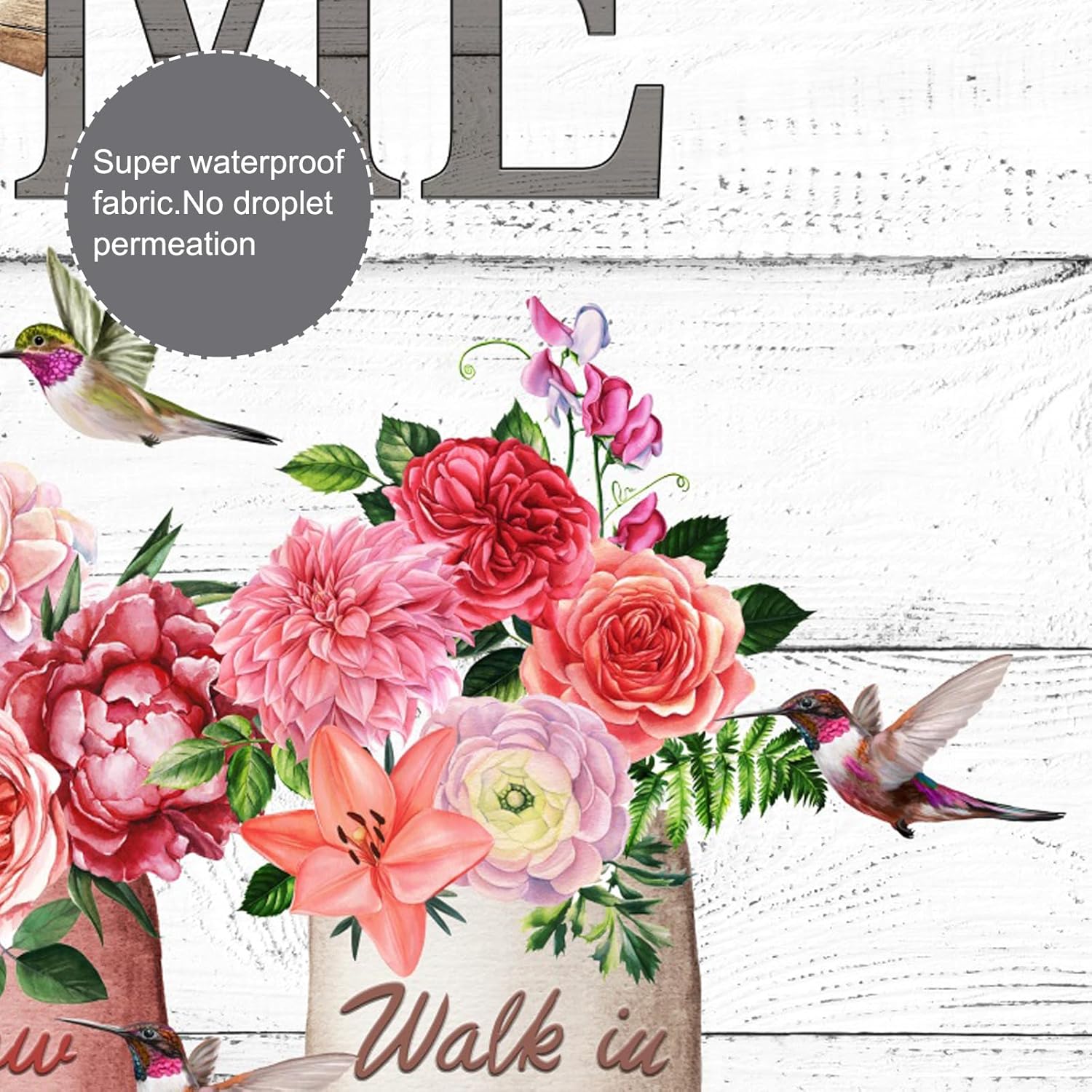 Home Sweet Bathroom Set with Red Rose Peony Style