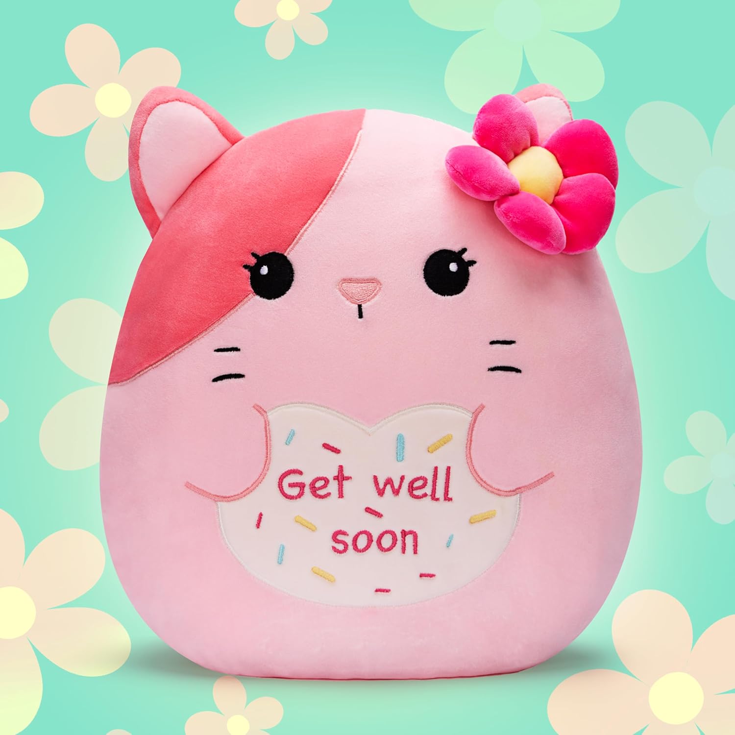 Large Plush Cat Get Well Soon Pillow for Kids and Adults 125