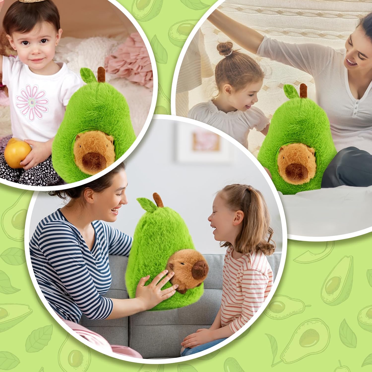 Avocado Capybara Plush Toy - Cavy Comfy Combination
