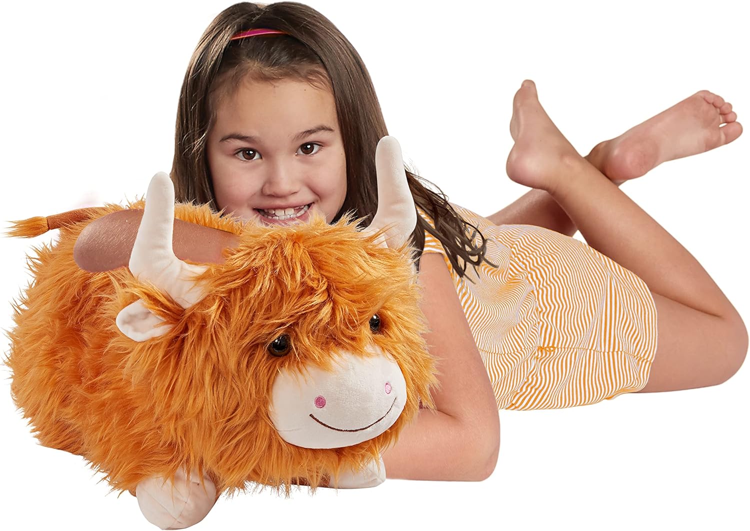 Pillow Pets 18 Highland Cow Stuffed Animal Plush Toy