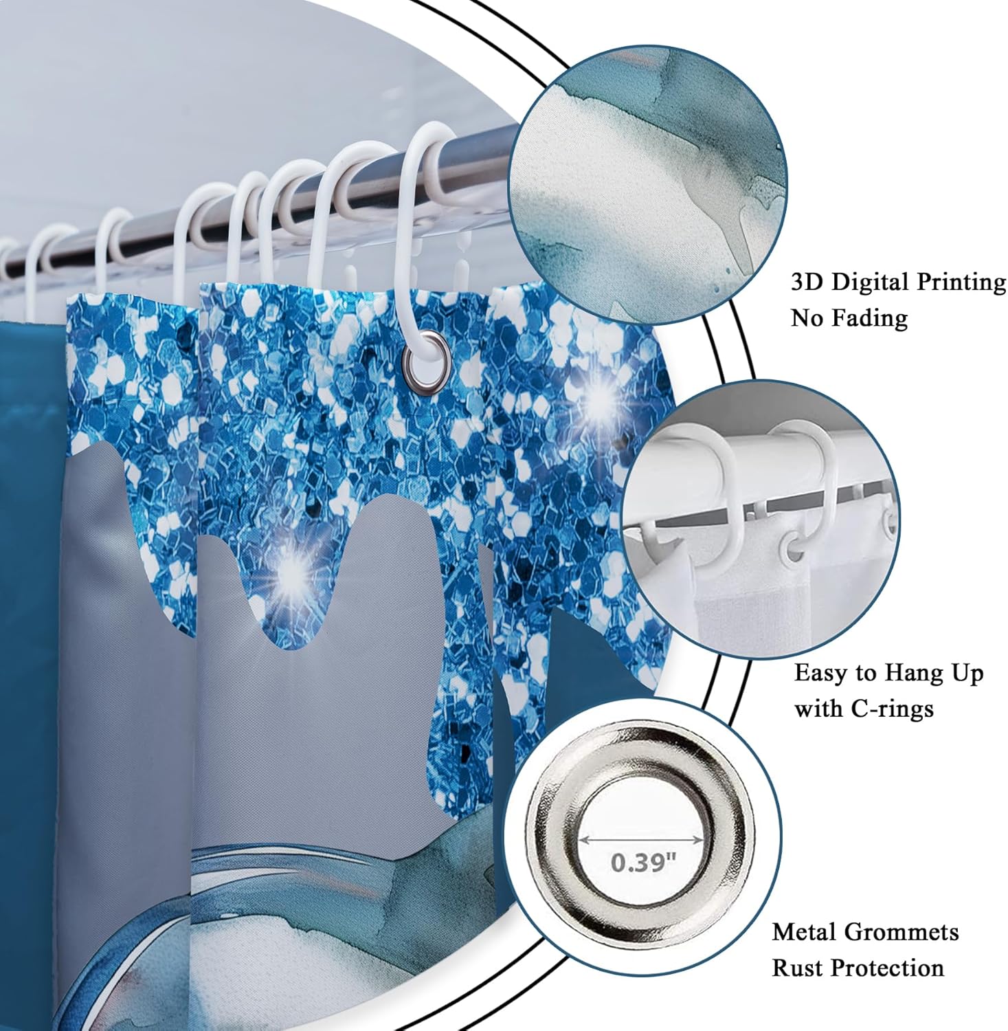 Riyidecor Dolphin Beach Decor Set for Your Bathroom