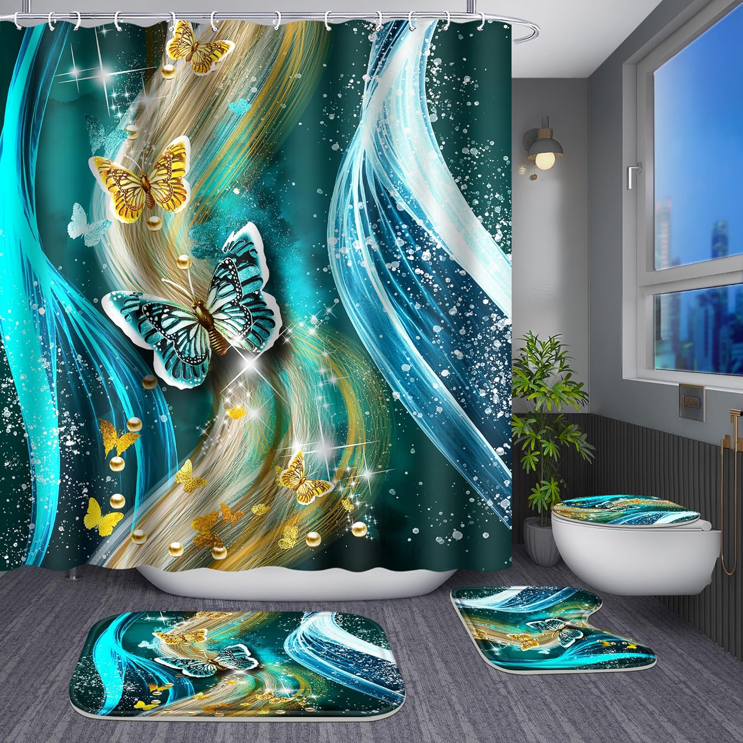 Poedist 4-Piece Bathroom Set - Perfect for Hygiene Style