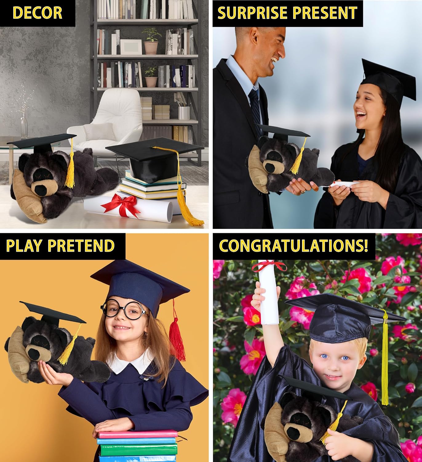 DolliBu Graduation Plush Bear with Pillow