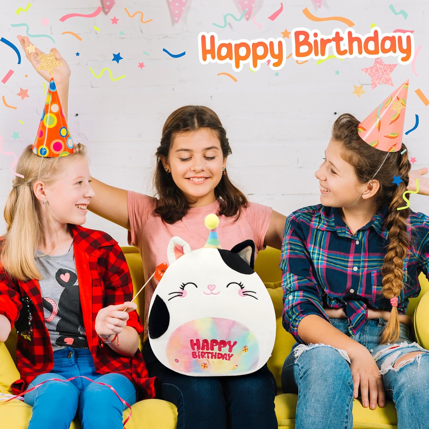 12 Inch Cute Cat Plush Pillow Birthday Gift for Kids