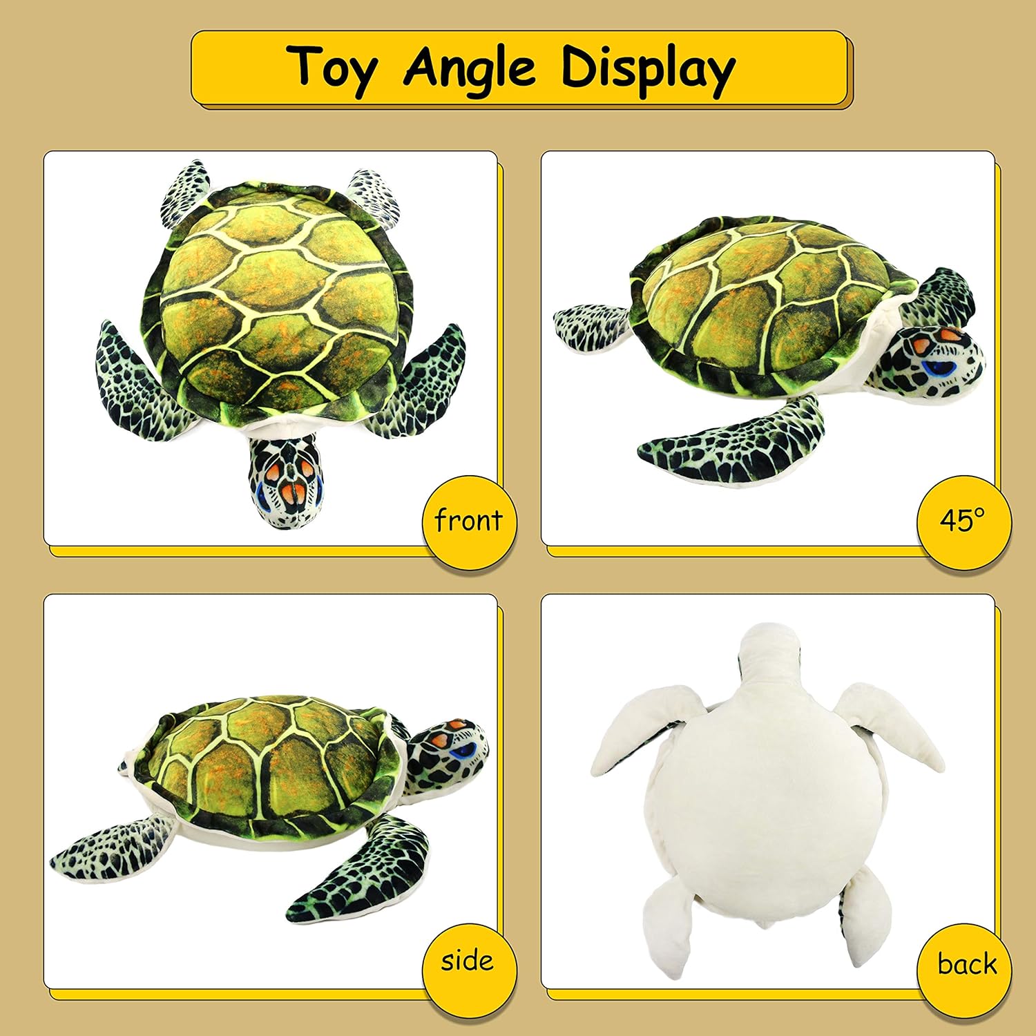 Adorable Realistic Stuffed Turtle for Kids